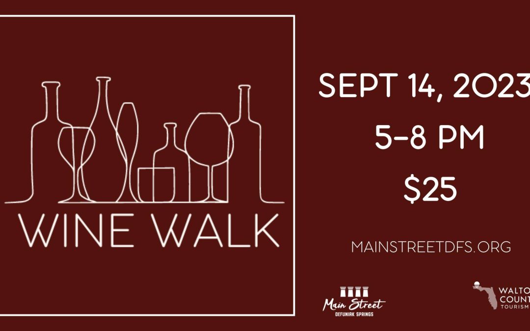 Wine walk art for Main Street DeFuniak Springs event.
