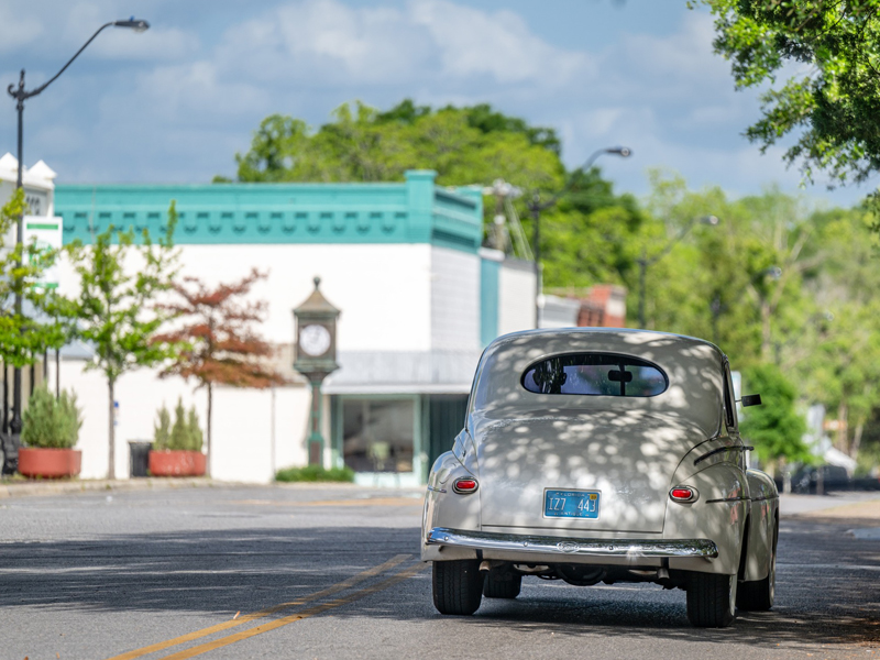 Main Street Image with Vintage Car