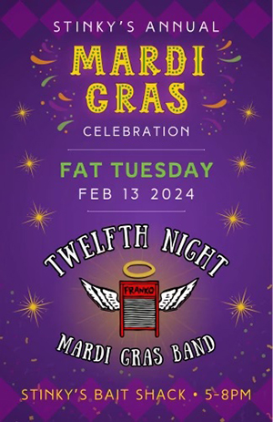 Banner ad for Fat Tuesday Mardi Gras Band