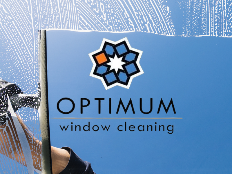 Picture of window cleaning in progress. 