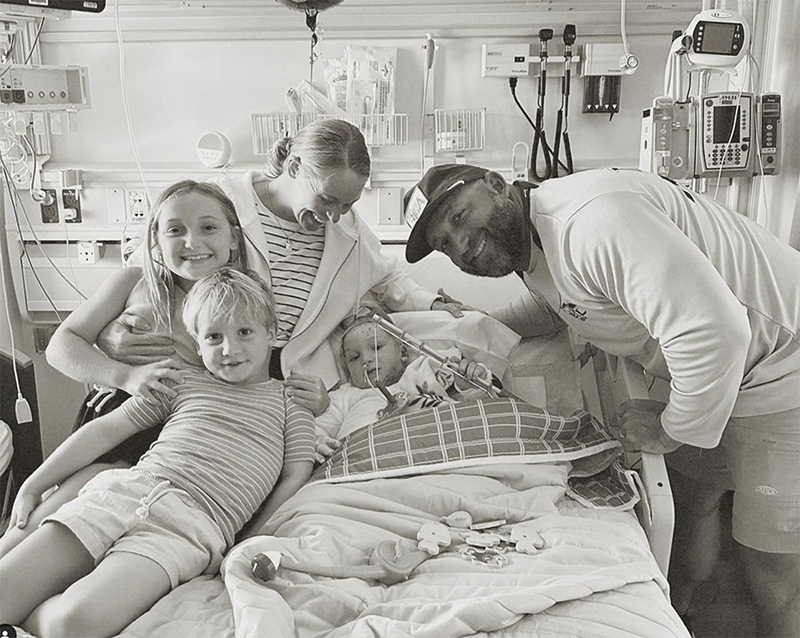 Rivers Hunter and Family at hospital. 