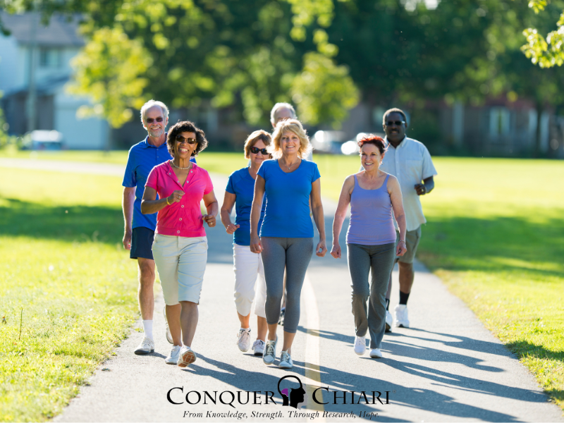 People walking to support Chiari Awareness Month