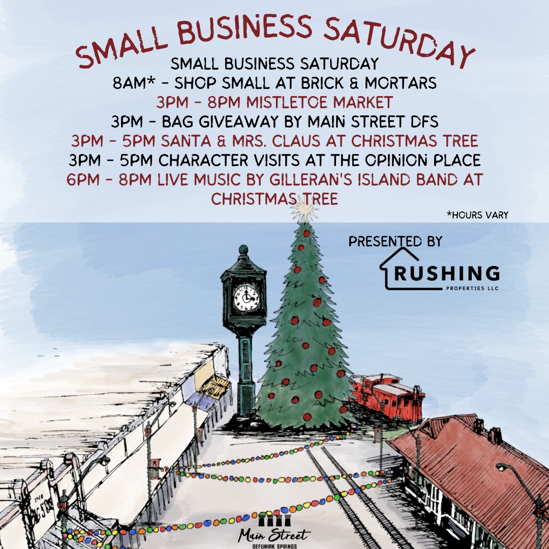 Graphic with details on Small Business Saturday