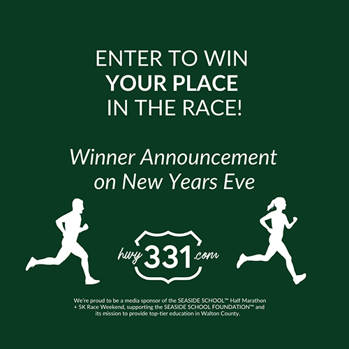 Banner ad for giveaway of race tickets