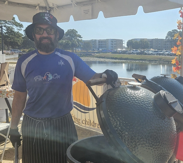 Chef Gio in Big Green Egg competition