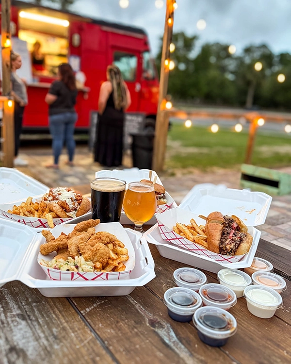 Different Food Trucks Nightly at Last Stop Brew Vault. 