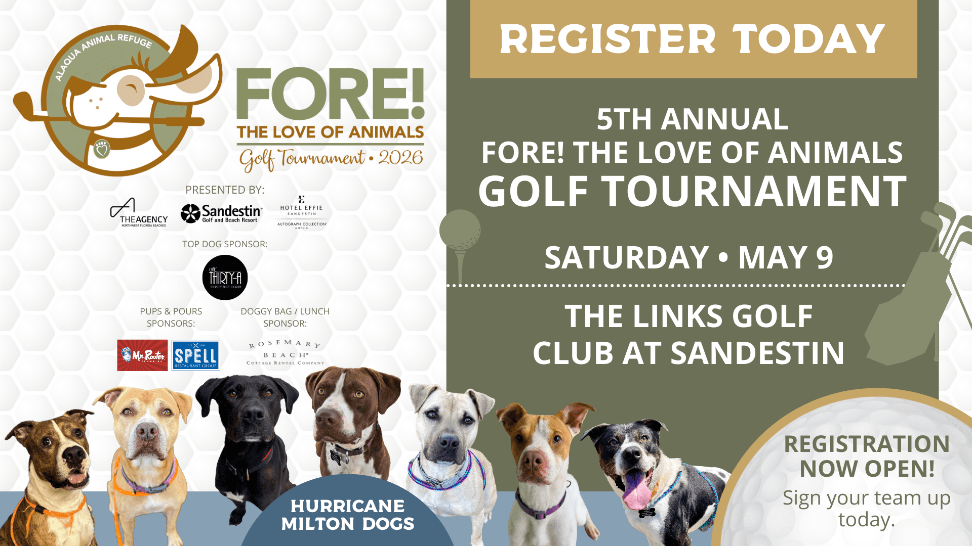 Golf Tournament to Support Alaqua Animal Refuge. 
