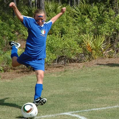 Maia Mae Huff childhood playing soccer for Walton County Rec. Maia Mae Huff childhood playing soccer for Walton County Rec.