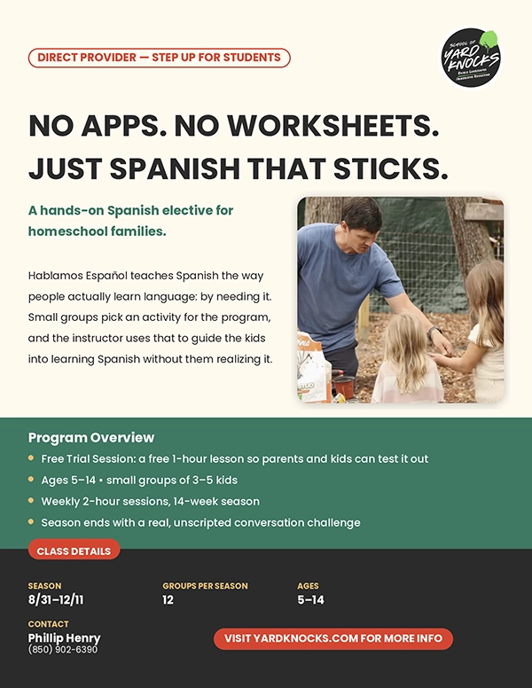 No Apps No Worksheets for homeschool spanish clases with Phillip Henry